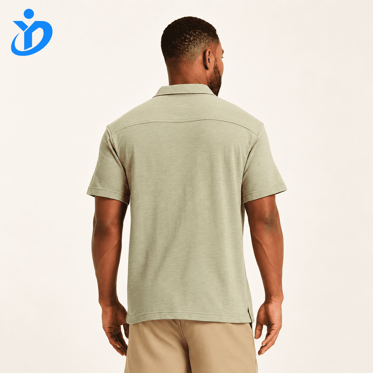 US Light green colored short-sleeve shirt