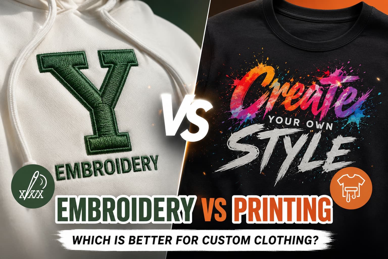 Embroidery Vs Printing Which Is Better For Custom Clothing