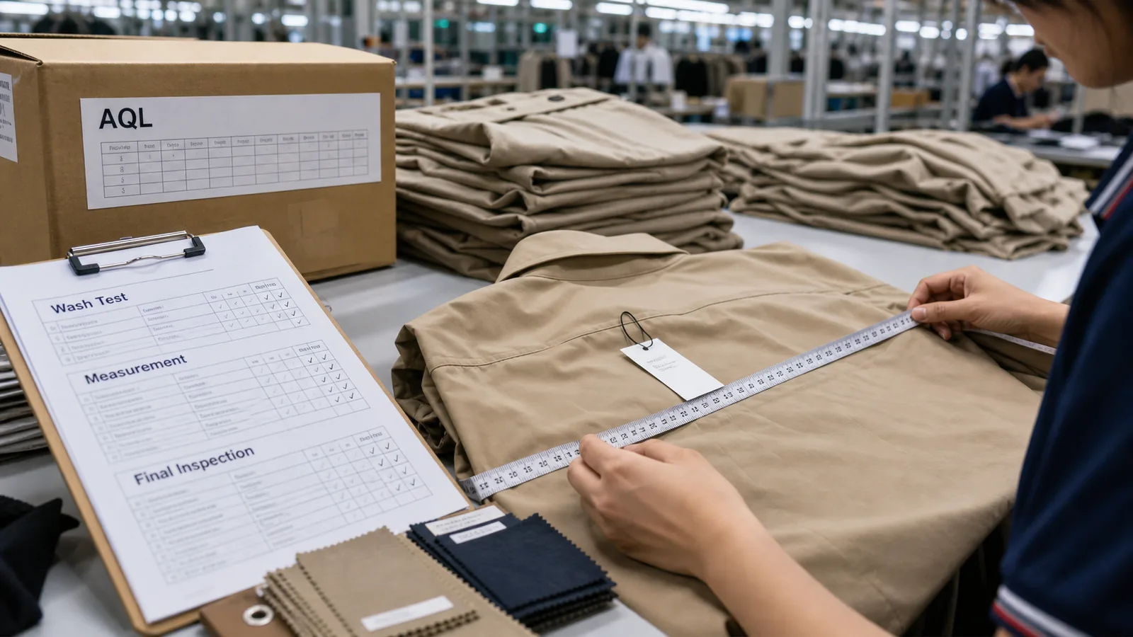 Garment quality control and compliance checklist for bulk clothing production