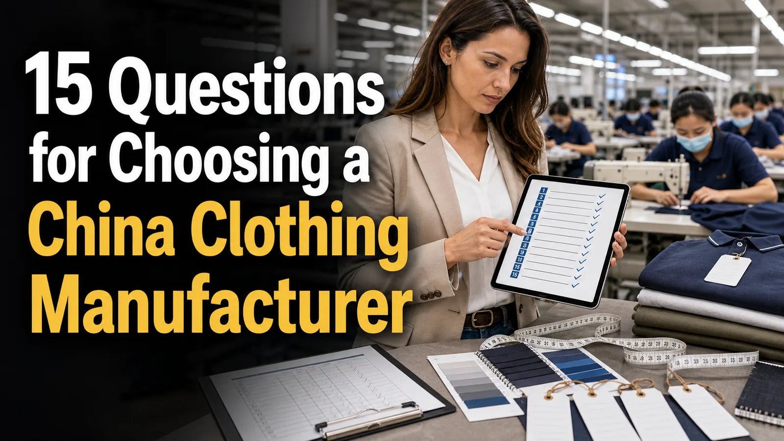 How to choose a clothing manufacturer in China with 15 questions for fashion buyers