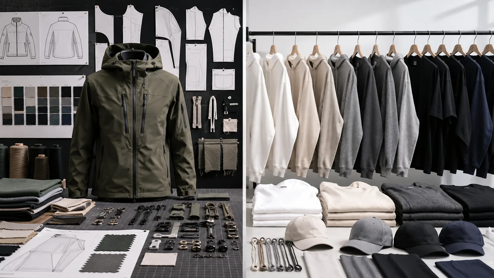 Private label and white label clothing production models compared for fashion buyers
